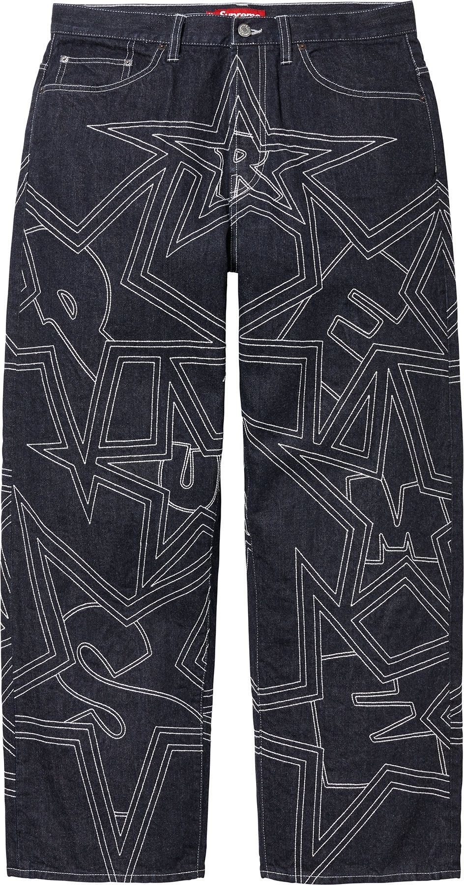 Stars Topstitch Baggy Jean view 7